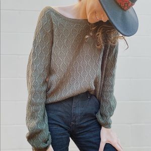 Vintage Kate & Mallory dark green scoop neck sweater